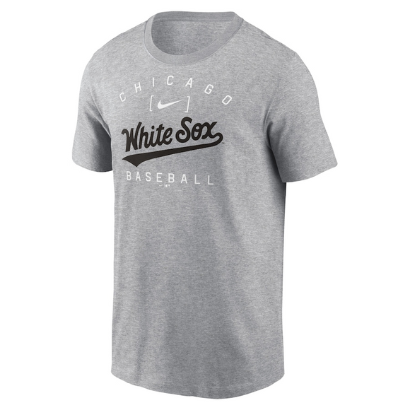 Chicago White Sox Nike Home Team Athletic Arch T-Shirt - Heather Gray