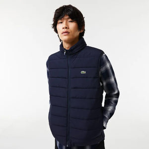 Lacoste Mens Padded Water-Resistant Vest in Navy