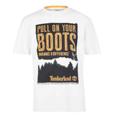 Timberland Mens Pull Boot T-Shirt in White