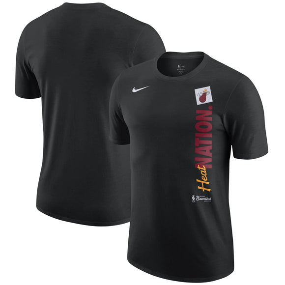 Miami Heat Nike Banner T-Shirt - Black - Mens