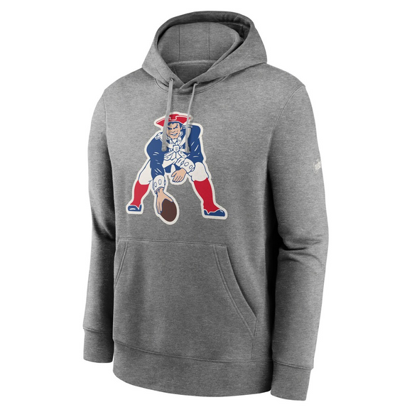 Men's Nike Rewind Club Fleece Hoodie - New England Patriots