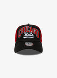 New Era Mens Chicago Bulls 9FORTY Script Ef Trucker Cap - Black - OSFM