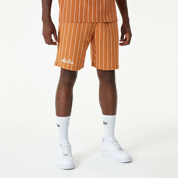 New Era Pinstripe Orange Shorts