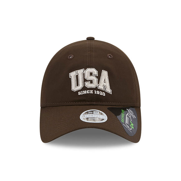 HAT New Era USA Womens Repreve Brown 9TWENTY Adjustable