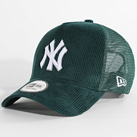 New Era NY Yankees Ribbed Trucker Cap Dark Green