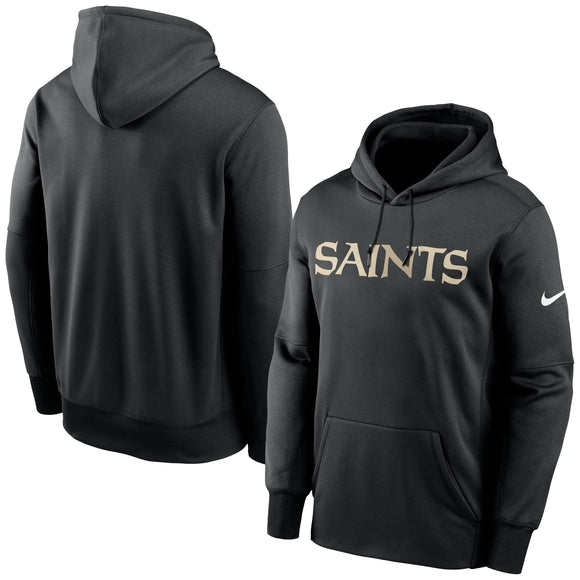 New Orleans Saints Nike Prime Wordmark Therma Pullover Hoodie