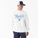 New York Yankees MLB Lifestyle Off White Crew Neck Sweatshirt