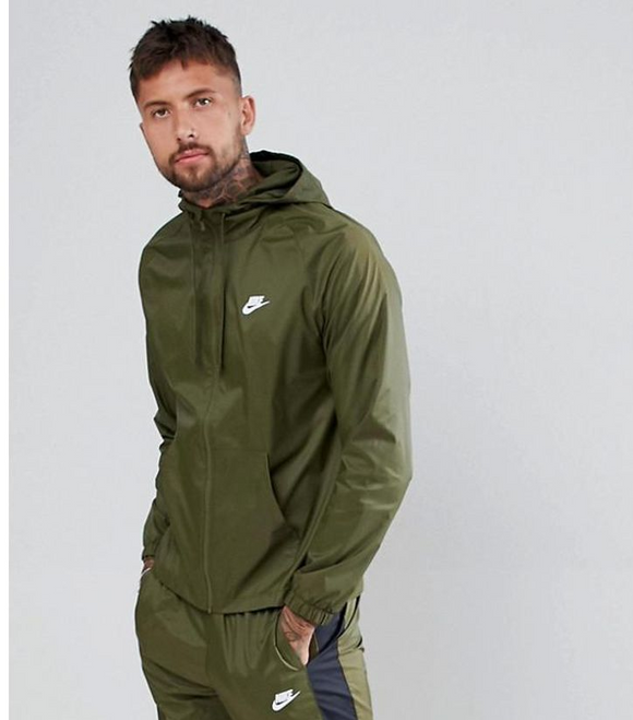 Nike Colour Block Jacket Set In Green