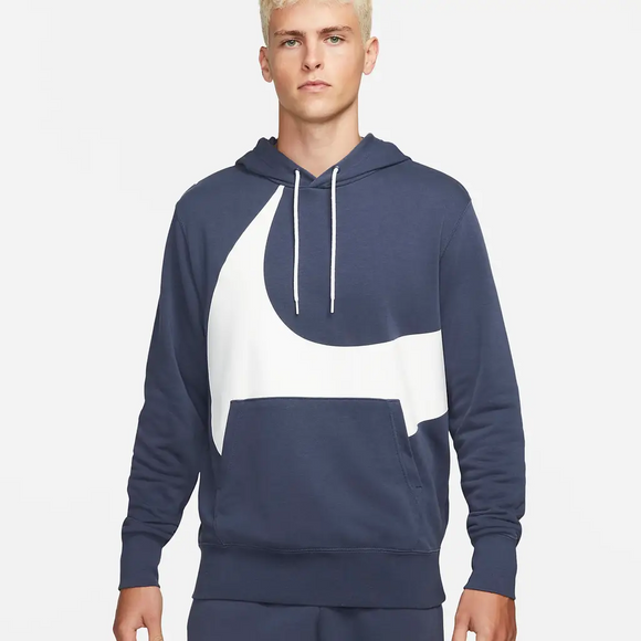 Nike Sportswear Swoosh Semi-Brushed Back Hoodie - Thunder Blue