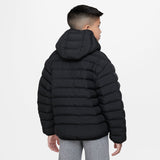 NIKE SPORTSWEAR TEEN HOODED DOWN JACKET - BLACK/BLACK/WHITE