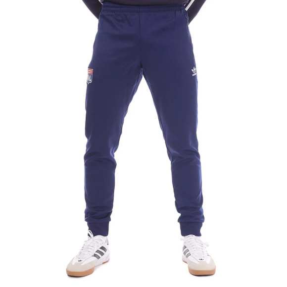 adidas Originals Olympique Lyonnais Track Pants in Navy
