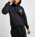 Black adidas Originals Airbrush Open Hem tracksuit