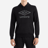 Umbro Mens Black / Castlerock - Adult Large Logo Hoodie