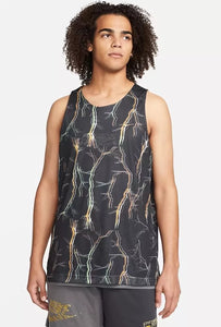 T-SHIRT Nike Men's Premium Reversible Basketball Tank Gold Grey