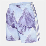ADIDAS ORIGINALS PALM PRINT PURPLE SWIM SHORTS