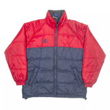 Vintage UMBRO Mens Puffer Jacket Red Nylon 90s S