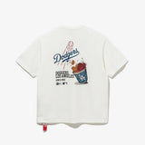New Era MLB LA Dodgers Cheerleading Food T-Shirt, White