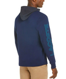 Lacoste Men's Navy Blue Motion Reflective Animation 1/2 Zip Pullover Hoodie