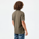 Weekend Offender Shore Zipped Polo Shirt in Green