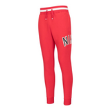 Nike Air Men's Fleece Tracksuit Set Red Crewneck Sweatshirt & Joggers Bold Logo
