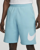 Nike Men's Blue Chill & White Cotton Sportswear Club Shorts