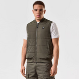 Weekend Offender Saharun Lightweight Quilted Gilet in Green
