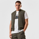 Weekend Offender Saharun Lightweight Quilted Gilet in Green