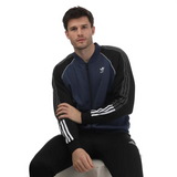 adidas Originals Superstar Fleece Track Top in Navy