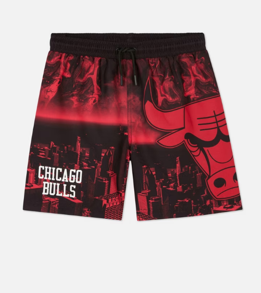 Boys Red NBA Chicago Bulls Board Shorts