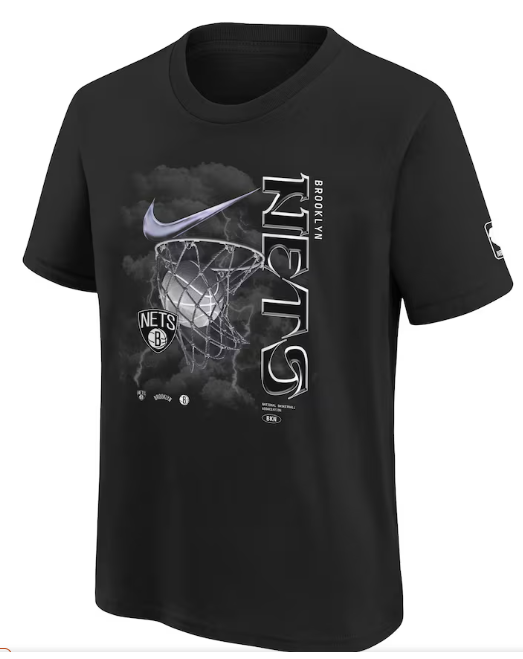 Brooklyn Nets Nike Courtside Logo Max 90 II Short Sleeve T-Shirt -