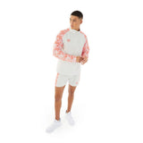 Umbro Mens Alliance Graphic 1/4 Zip Top Nimbus Cloud/Fiery Coral