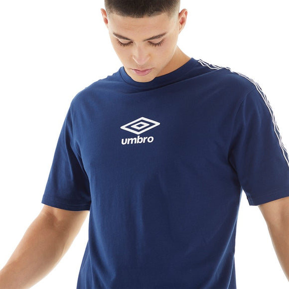 Umbro Mens Active Style Small Logo Taped Tee