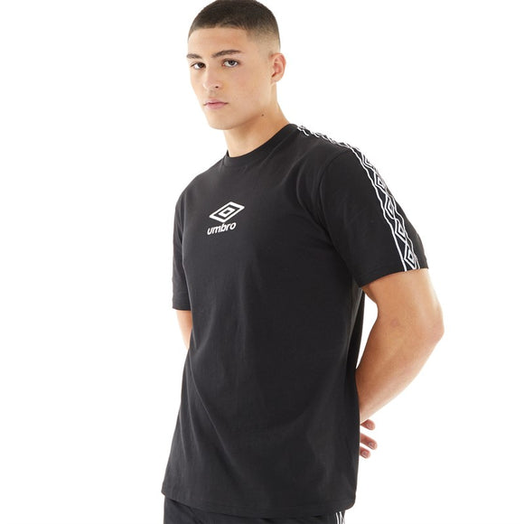 Umbro Mens Active Style Small Logo Taped Tee