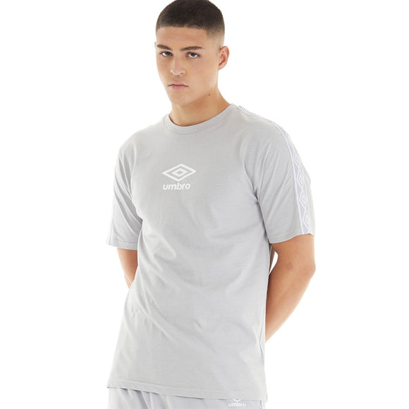 Umbro Mens Active Style Small Logo Taped Tee grey