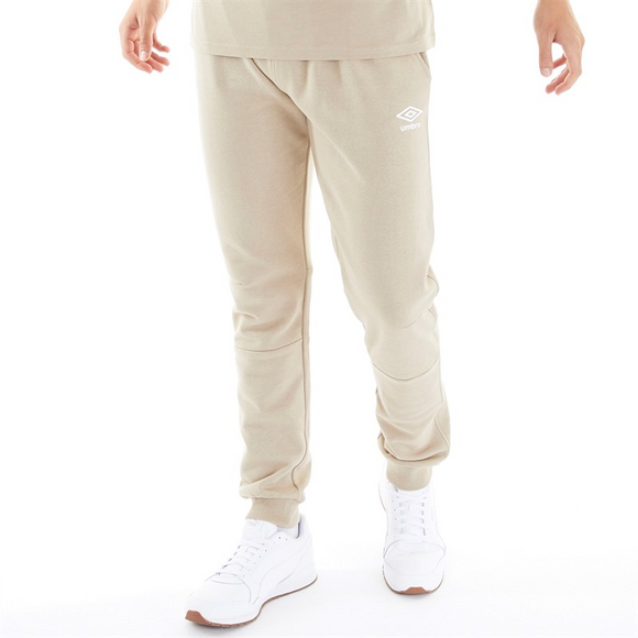 Umbro Mens Core Sweat Pants Stone/White