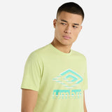 Umbro Mens Shadow Lime - Adult Glitch Graphic T-Shirt