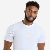 Umbro Mens Brilliant White - Adult Small Logo Tee