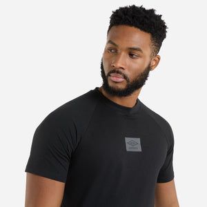 Umbro Mens Black - Adult Small Logo Tee