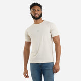 Umbro Mens White Sand - Adult Small Logo Tee