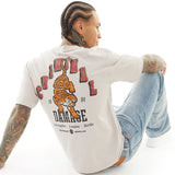 Criminal Damage Mens Team Tiger T-Shirt Grey