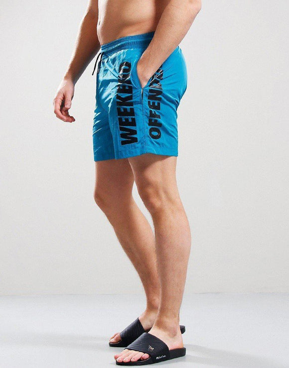 Weekend Offender Chapeco Swim Shorts Bright Aqua/Navy