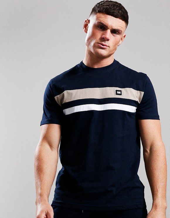 Weekend Offender Golding T-Shirt Navy/Dark Stone/White