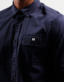 Weekend Offender Postiano Long Sleeve Shirt Navy