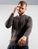 Weekend Offender Platinum Knitted Jumper Dark Charcoal