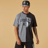 New era Brooklyn Nets Split Graphic Grey T-Shirt