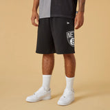 Newera Brooklyn Nets Washed Team Logo Black Shorts